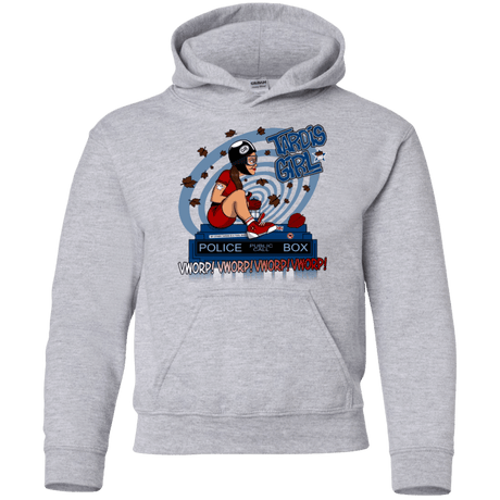Sweatshirts Sport Grey / YS Tardis Girl Youth Hoodie