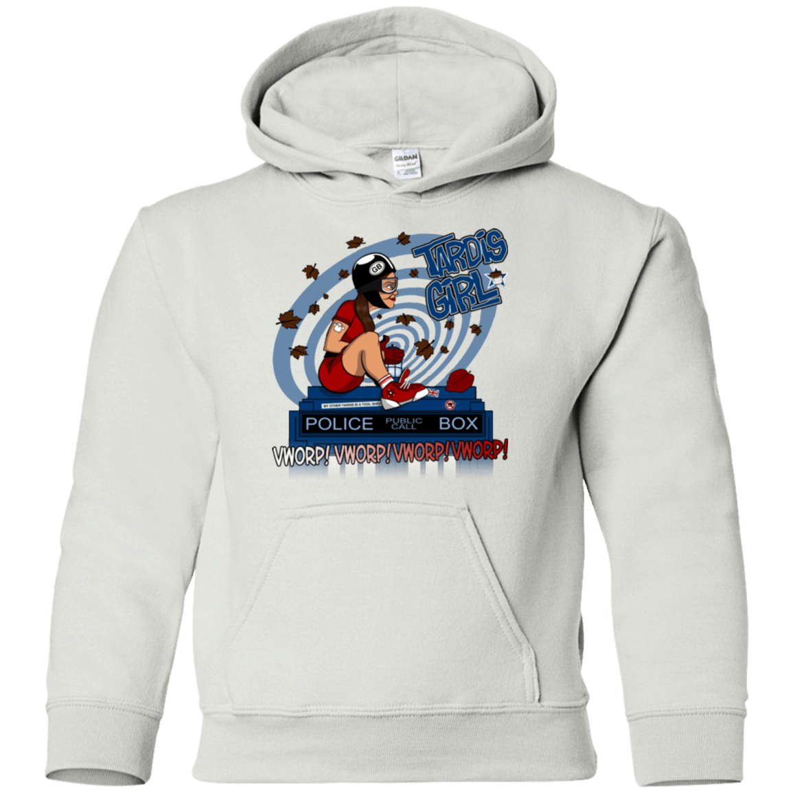 Sweatshirts White / YS Tardis Girl Youth Hoodie