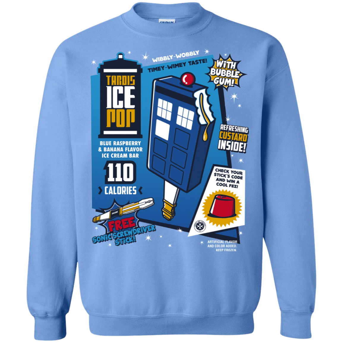 Sweatshirts Carolina Blue / S Tardis Ice Pop Crewneck Sweatshirt