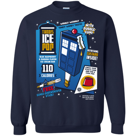 Sweatshirts Navy / S Tardis Ice Pop Crewneck Sweatshirt