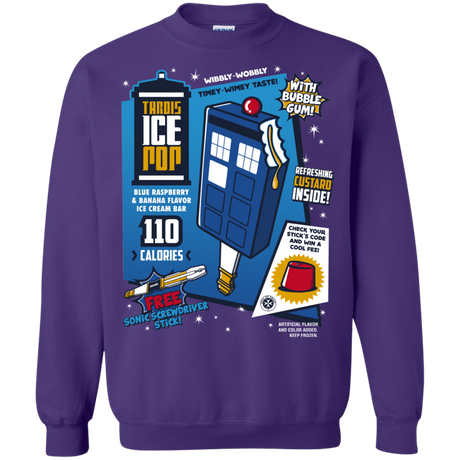 Sweatshirts Purple / S Tardis Ice Pop Crewneck Sweatshirt