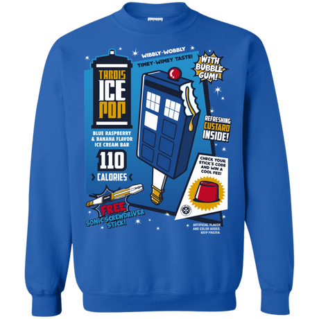 Sweatshirts Royal / S Tardis Ice Pop Crewneck Sweatshirt