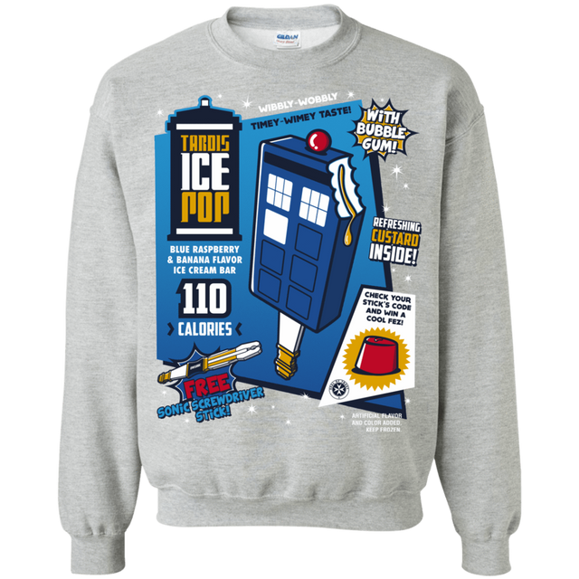 Sweatshirts Sport Grey / S Tardis Ice Pop Crewneck Sweatshirt
