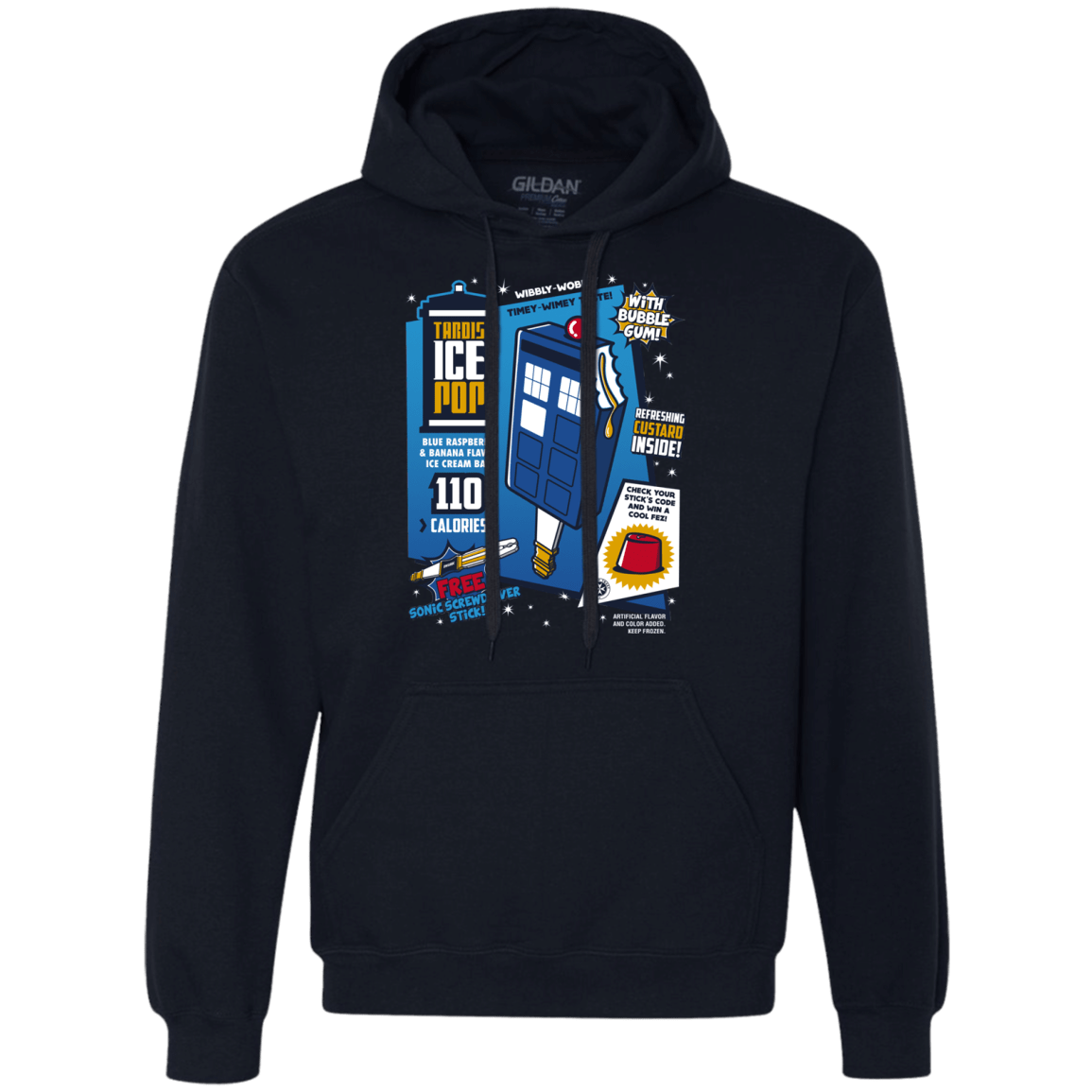 Sweatshirts Navy / S Tardis Ice Pop Premium Fleece Hoodie