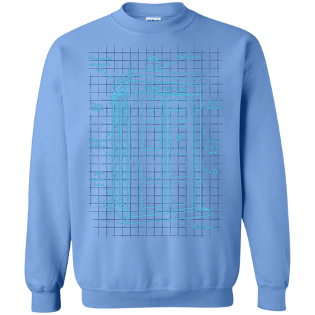 Sweatshirts Carolina Blue / S Tardis Plan Crewneck Sweatshirt