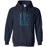 Sweatshirts Navy / S Tardis Plan Pullover Hoodie