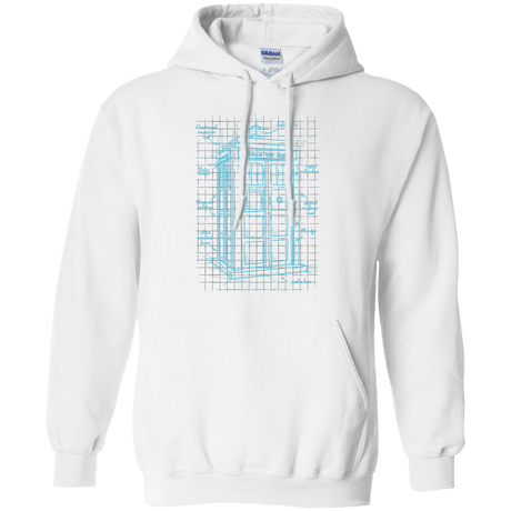 Sweatshirts White / S Tardis Plan Pullover Hoodie