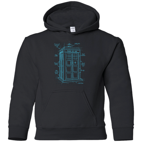Sweatshirts Black / YS Tardis Plan Youth Hoodie