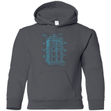 Sweatshirts Charcoal / YS Tardis Plan Youth Hoodie
