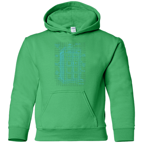 Sweatshirts Irish Green / YS Tardis Plan Youth Hoodie