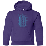 Sweatshirts Purple / YS Tardis Plan Youth Hoodie