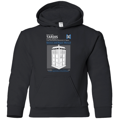 Sweatshirts Black / YS TARDIS SERVICE AND REPAIR MANUAL Youth Hoodie