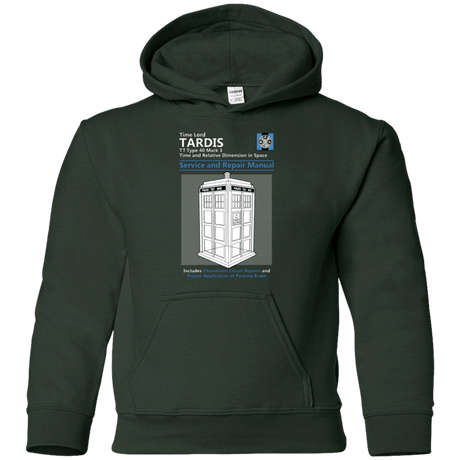 Sweatshirts Forest Green / YS TARDIS SERVICE AND REPAIR MANUAL Youth Hoodie