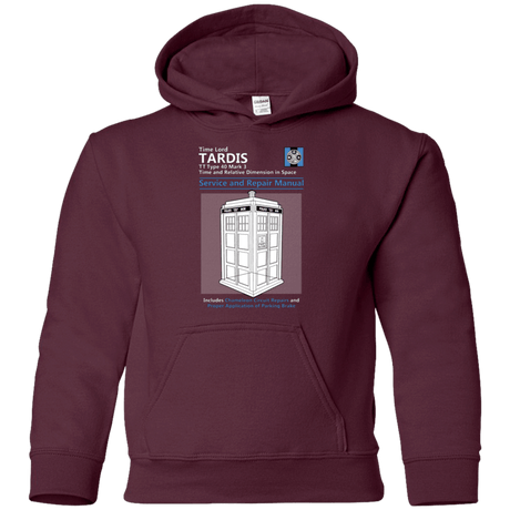 Sweatshirts Maroon / YS TARDIS SERVICE AND REPAIR MANUAL Youth Hoodie