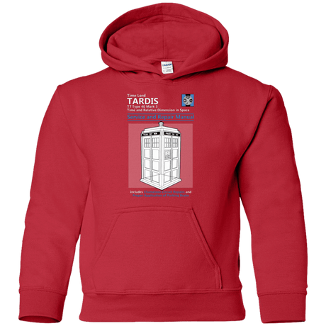 Sweatshirts Red / YS TARDIS SERVICE AND REPAIR MANUAL Youth Hoodie