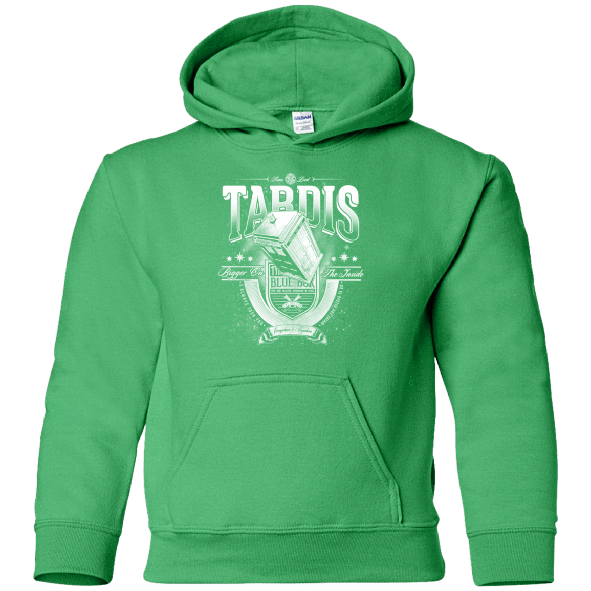 Sweatshirts Irish Green / YS Tardis Youth Hoodie