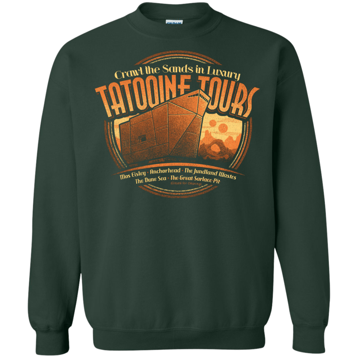 Sweatshirts Forest Green / S Tatooine Tours Crewneck Sweatshirt