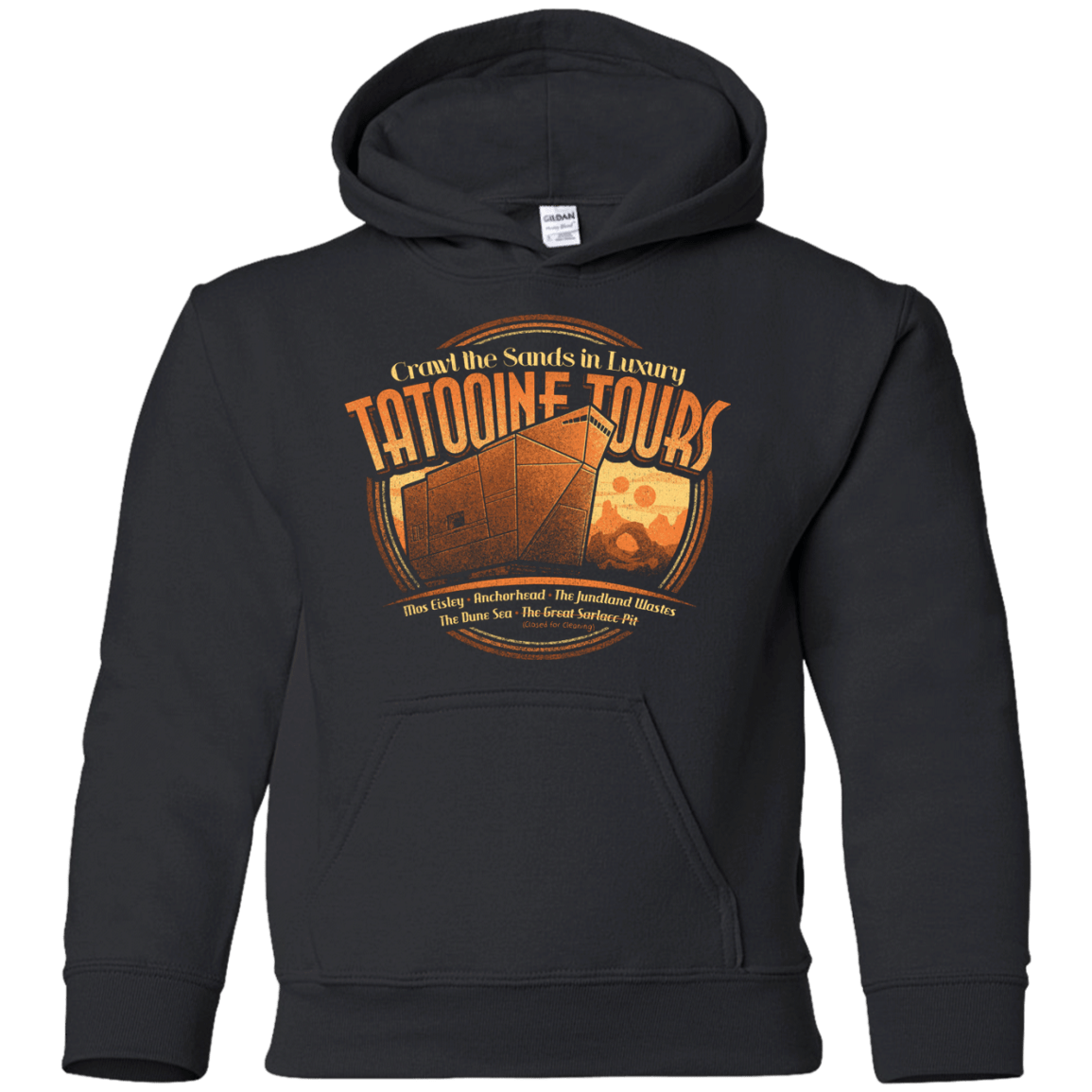 Sweatshirts Black / YS Tatooine Tours Youth Hoodie