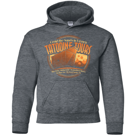 Sweatshirts Dark Heather / YS Tatooine Tours Youth Hoodie