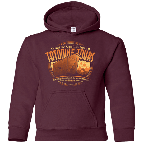 Sweatshirts Maroon / YS Tatooine Tours Youth Hoodie