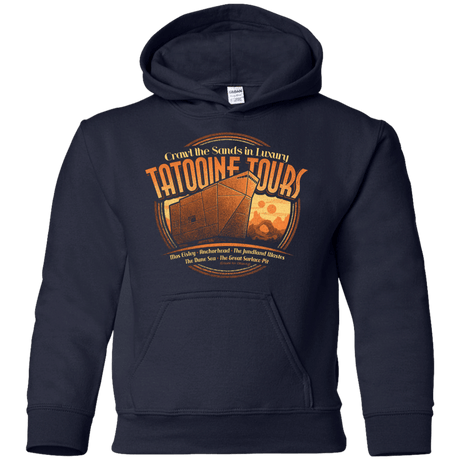 Sweatshirts Navy / YS Tatooine Tours Youth Hoodie
