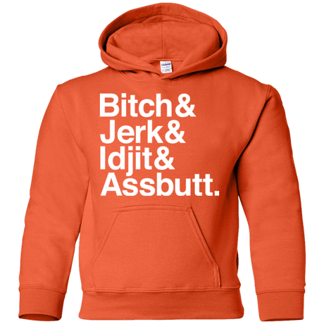Sweatshirts Orange / YS Team Free Will Helvetica Youth Hoodie