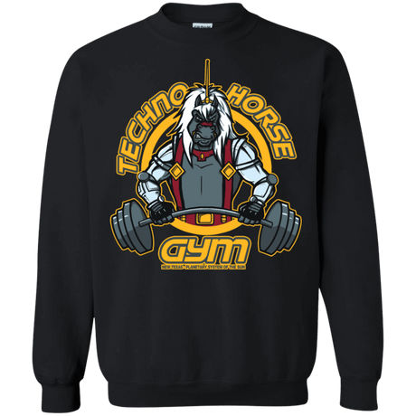 Sweatshirts Black / S Techno Horse Gym Crewneck Sweatshirt