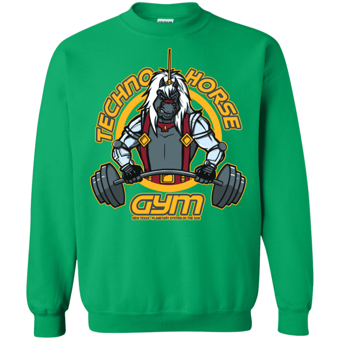 Sweatshirts Irish Green / S Techno Horse Gym Crewneck Sweatshirt