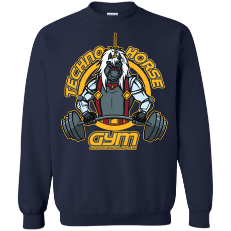 Sweatshirts Navy / S Techno Horse Gym Crewneck Sweatshirt
