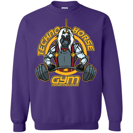 Sweatshirts Purple / S Techno Horse Gym Crewneck Sweatshirt