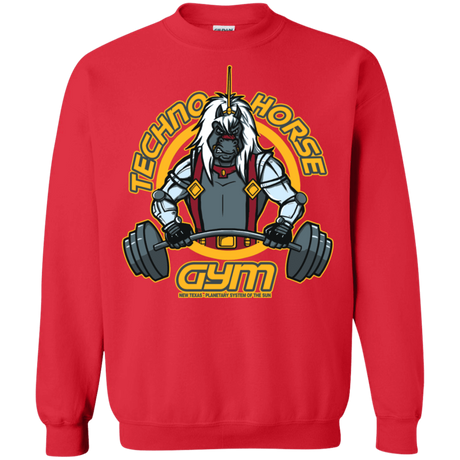 Sweatshirts Red / S Techno Horse Gym Crewneck Sweatshirt