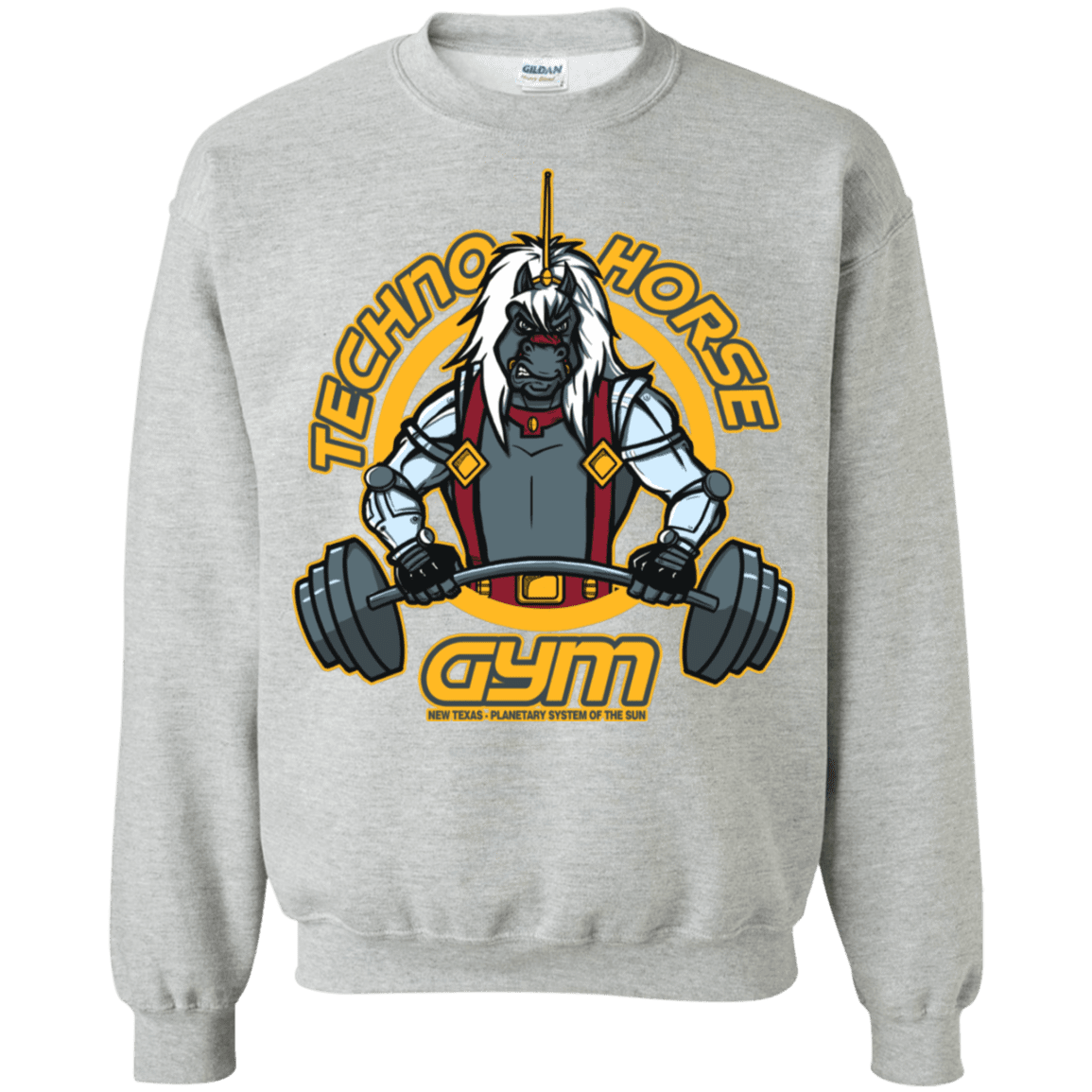 Sweatshirts Sport Grey / S Techno Horse Gym Crewneck Sweatshirt