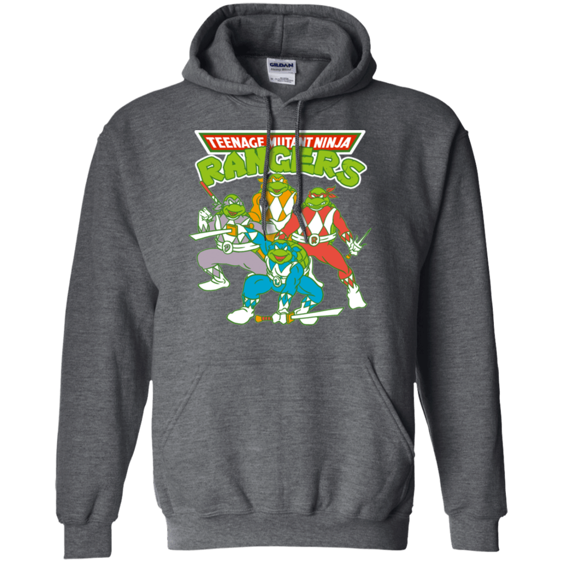 Sweatshirts Dark Heather / S Teenage Mutant Ninja Rangers Pullover Hoodie