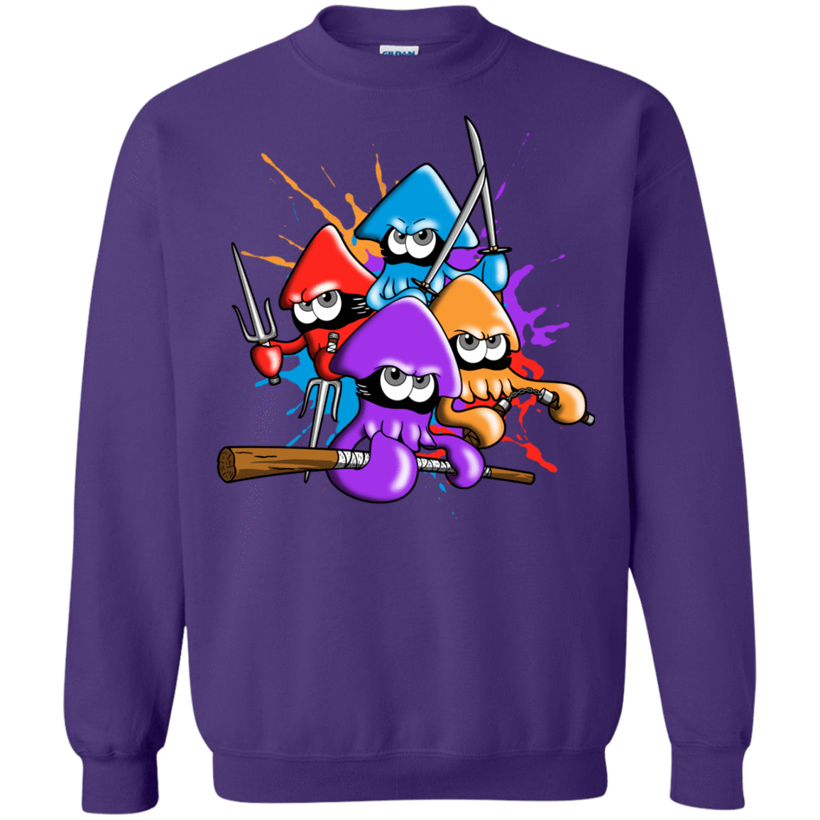 Sweatshirts Purple / S Teenage Mutant Ninja Squids Crewneck Sweatshirt