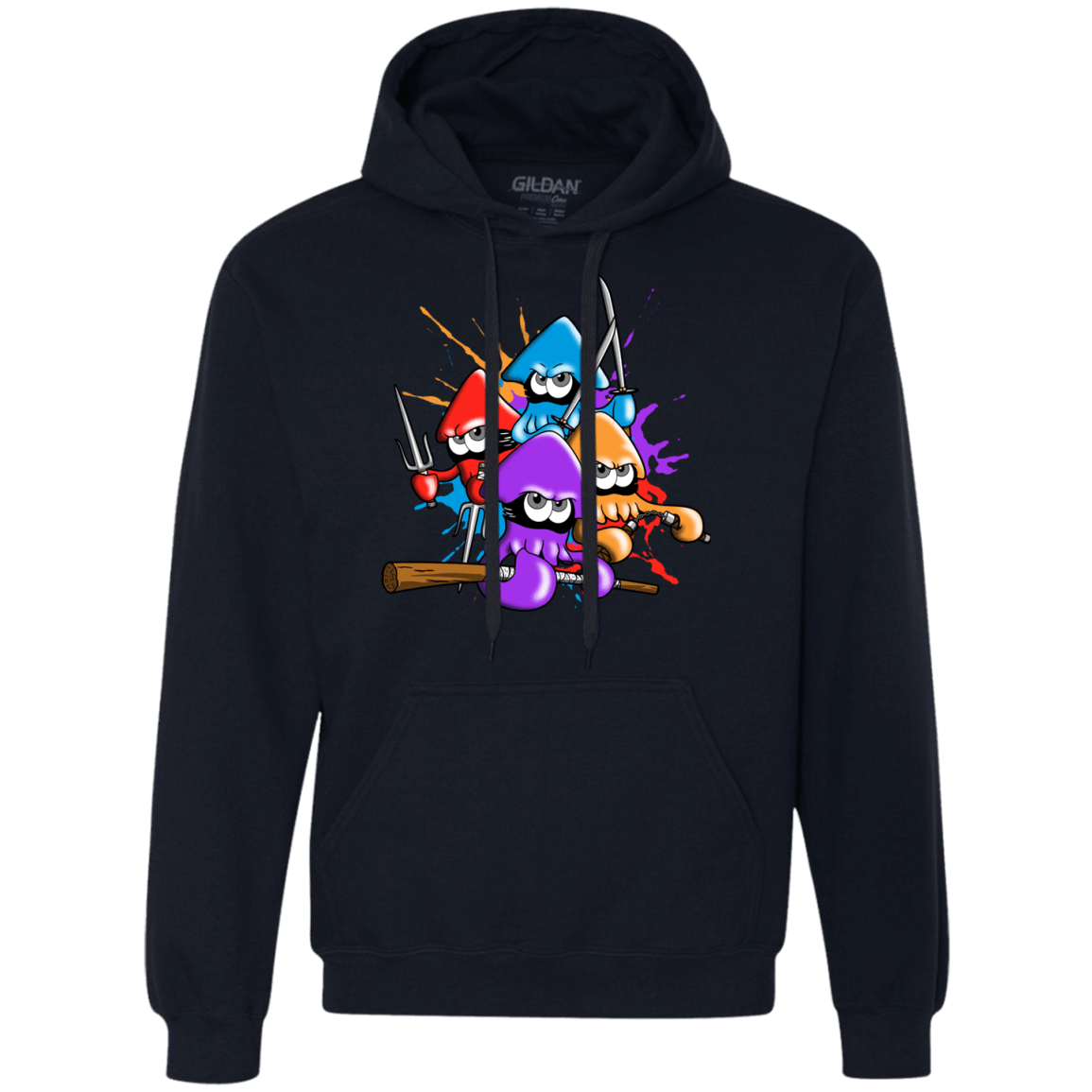 Sweatshirts Navy / S Teenage Mutant Ninja Squids Premium Fleece Hoodie