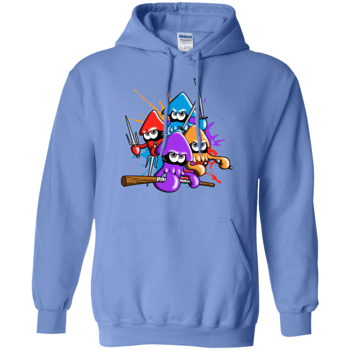 Sweatshirts Carolina Blue / S Teenage Mutant Ninja Squids Pullover Hoodie