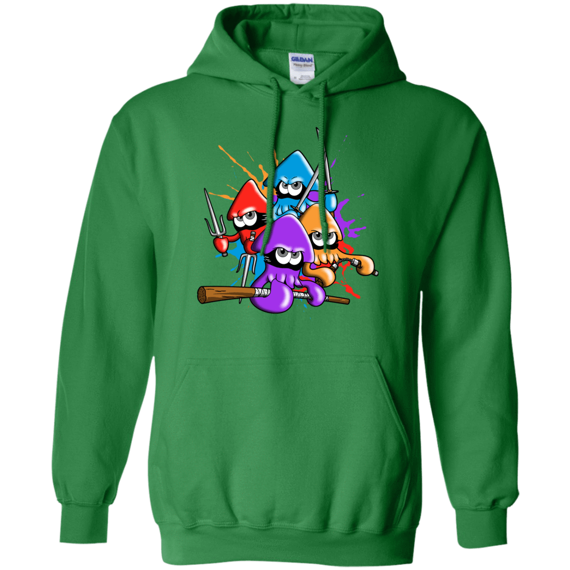 Sweatshirts Irish Green / S Teenage Mutant Ninja Squids Pullover Hoodie