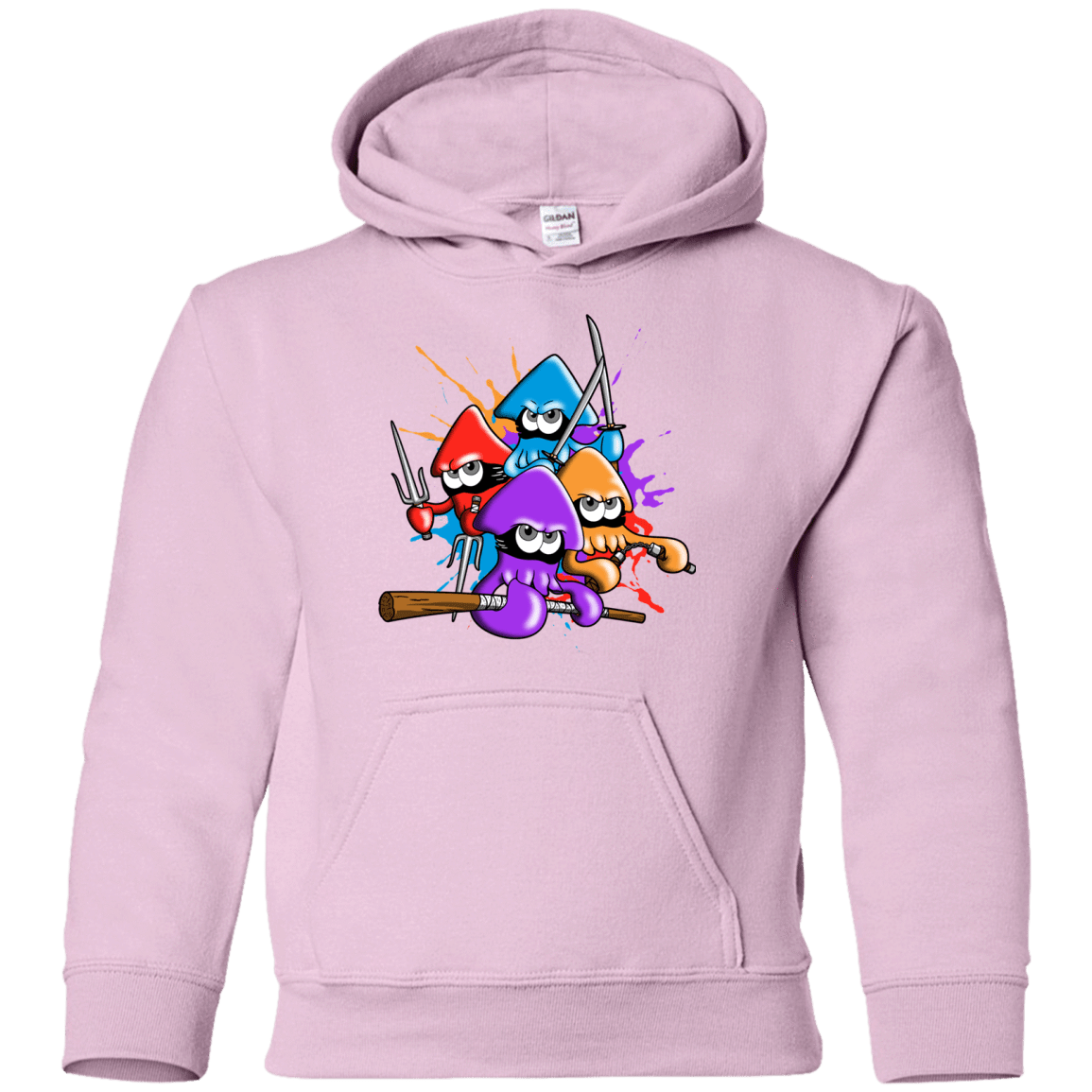 Sweatshirts Light Pink / YS Teenage Mutant Ninja Squids Youth Hoodie