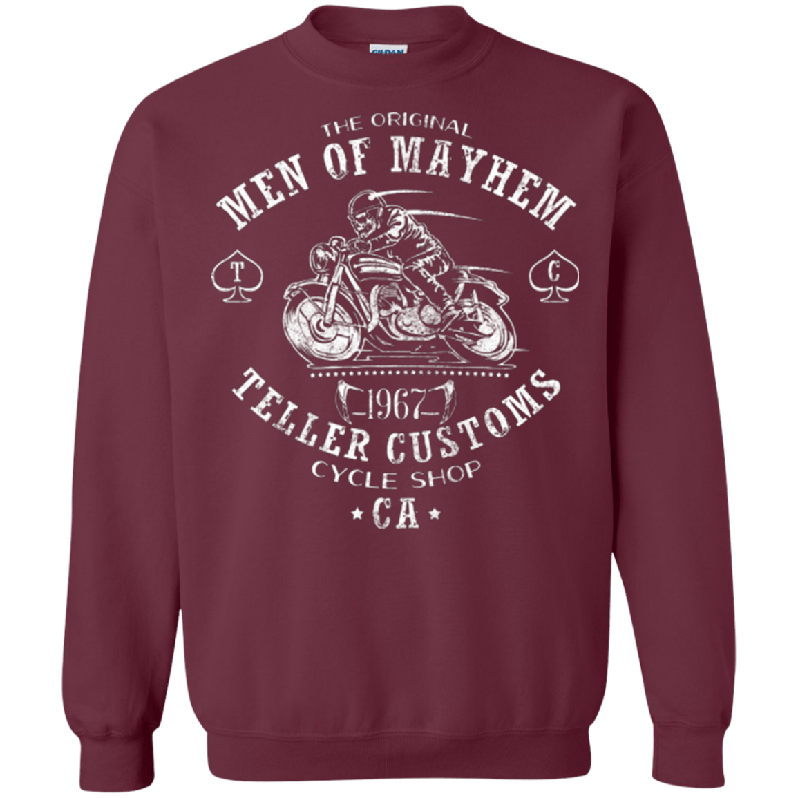 Sweatshirts Maroon / Small Teller Custom Crewneck Sweatshirt