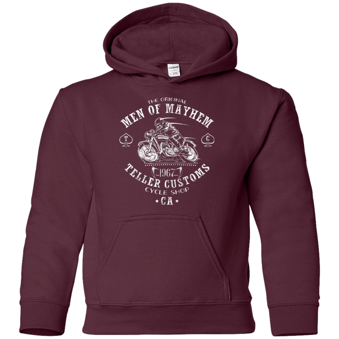 Sweatshirts Maroon / YS Teller Custom Youth Hoodie