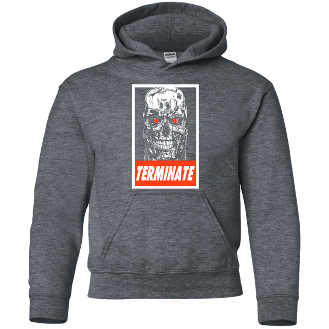 Sweatshirts Dark Heather / YS Terminate Youth Hoodie