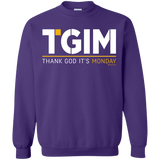 Sweatshirts Purple / Small Thank God Its Monday Crewneck Sweatshirt