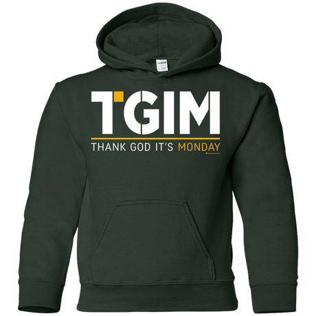 Sweatshirts Forest Green / YS Thank God Its Monday Youth Hoodie