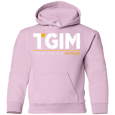 Sweatshirts Light Pink / YS Thank God Its Monday Youth Hoodie