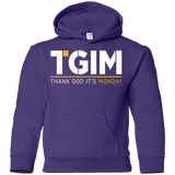 Sweatshirts Purple / YS Thank God Its Monday Youth Hoodie