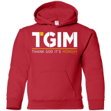 Sweatshirts Red / YS Thank God Its Monday Youth Hoodie