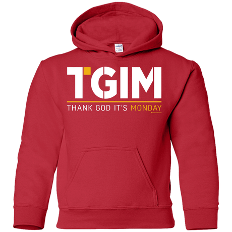 Sweatshirts Red / YS Thank God Its Monday Youth Hoodie
