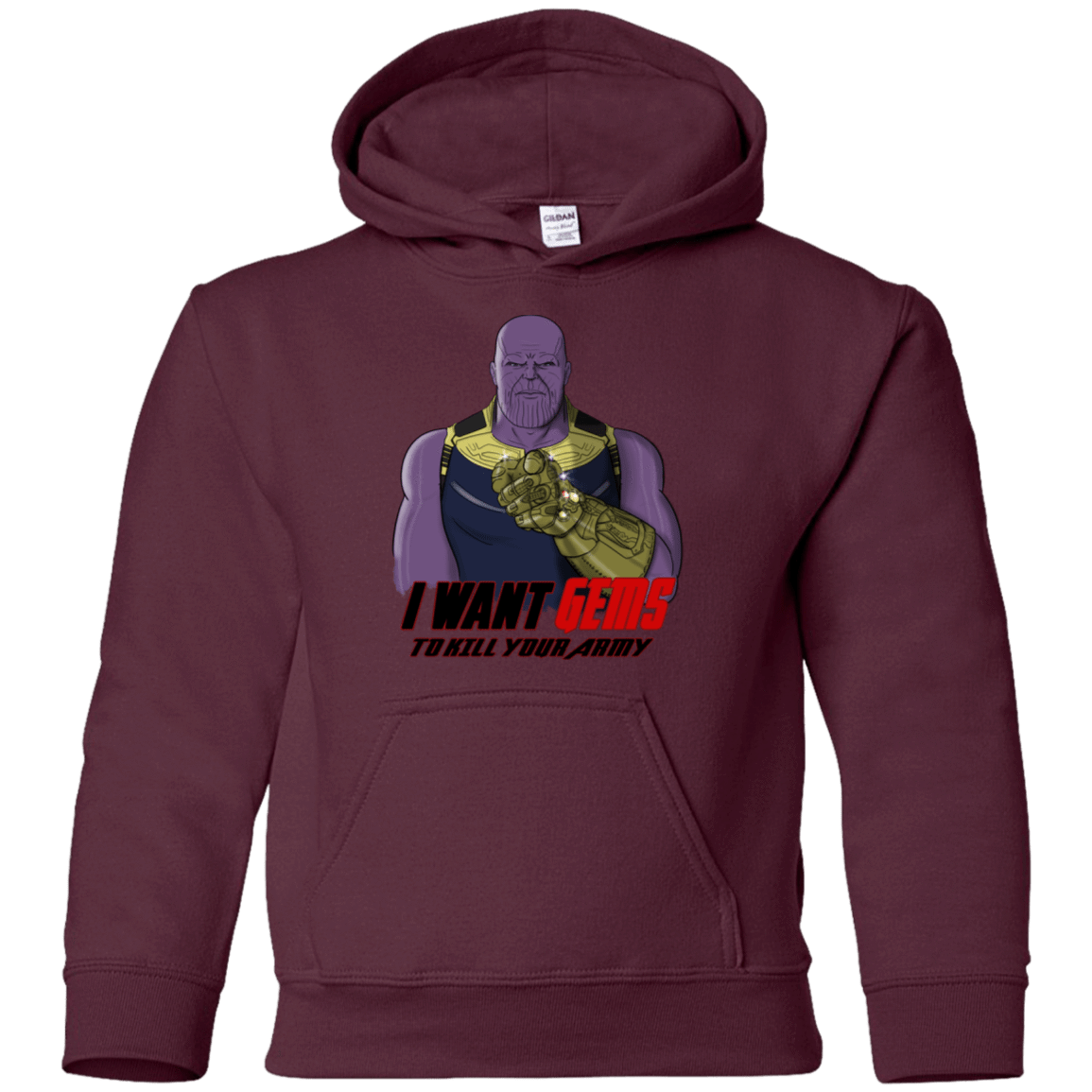 Sweatshirts Maroon / YS Thanos Sam Youth Hoodie