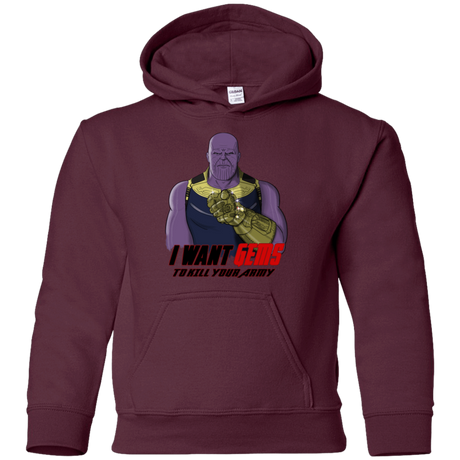 Sweatshirts Maroon / YS Thanos Sam Youth Hoodie