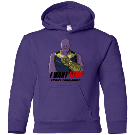 Sweatshirts Purple / YS Thanos Sam Youth Hoodie
